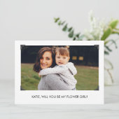 Carte photo simple pour demander à une jeune fille (Debout devant)