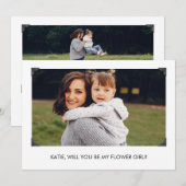 Carte photo simple pour demander à une jeune fille (Devant / Derrière)