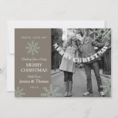 Carte photo Snowflake | Photos personnalisées (Devant)