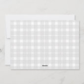 Carte photo Soft Grey Plaid Golden Deer Christmas (Dos)