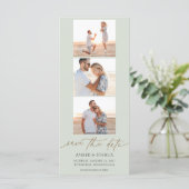 Carte Photo Strip Photo Booth Wedding Enregistrer la dat (Debout devant)