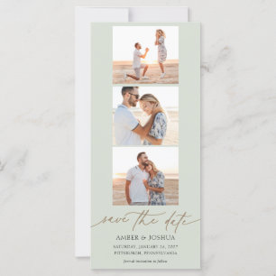 Carte Photo Strip Photo Booth Wedding Enregistrer la dat