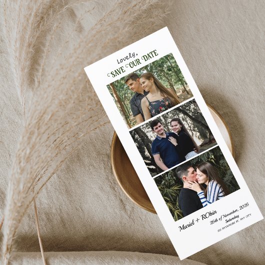 Carte Photo Strip Save the Date