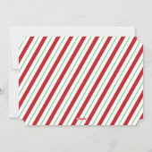 Carte photo sucre de canne Stripe Christmas (Dos)