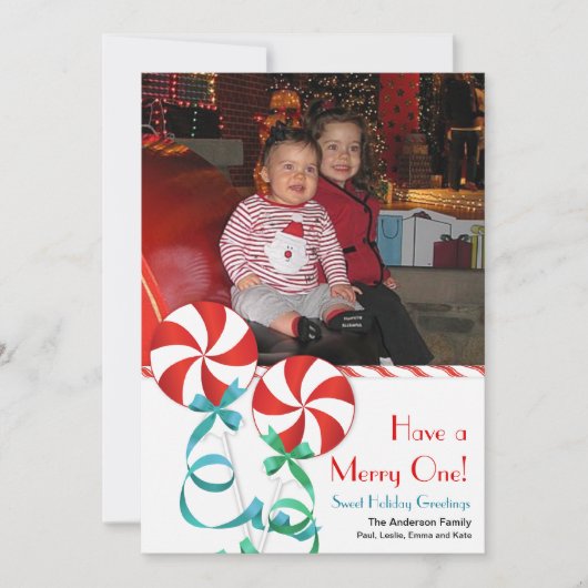 Carte photo sucré Noël (Devant)
