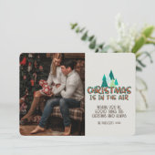 Carte Photo Super Rétro Noël est dans l'air (Debout devant)