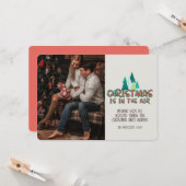 Carte Photo Super Rétro Noël est dans l'air (Devant/Arrière en situation)