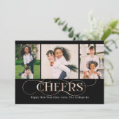 Carte photo Superb Swirl Bonne Année (Debout devant)