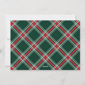 Carte photo tarte vert pour les fêtes de Noël (Dos)