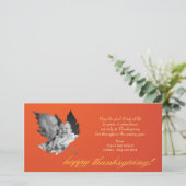 Carte photo Thanksgiving simple et élégant (Debout devant)