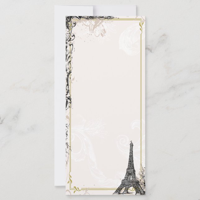 Carte photo Tour Eiffel (Devant)