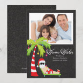 Carte photo tropical de famille de vacances de (Devant / Derrière)