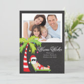 Carte photo tropical de famille de vacances de (Debout devant)