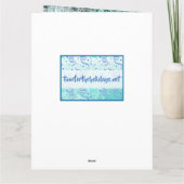 Carte photo turquoise et bleue pour la Saint-Valen (Dos)