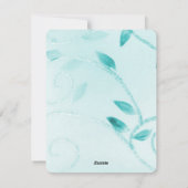 Carte photo turquoise Feuille Appartement (Dos)