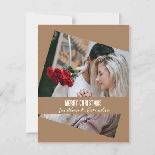 Carte photo unique une image design moderne Noël (Devant)