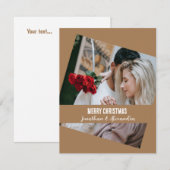 Carte photo unique une image design moderne Noël (Devant / Derrière)