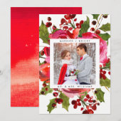 CARTE PHOTO VACANCES | Marié et Noël brillant (Devant / Derrière)