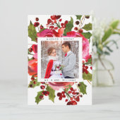 CARTE PHOTO VACANCES | Marié et Noël brillant (Debout devant)