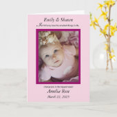 Carte Photo Vertical Personnalisé Félicitations Nouveau (Fleur jaune)