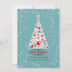 Carte photo verticale d'arbre de fêtes