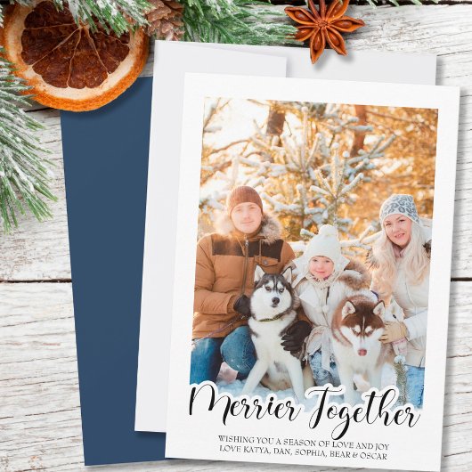 Carte Photo verticale de Merrier Lettré à la main