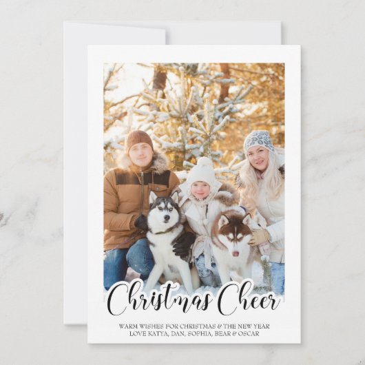 Carte Photo Verticale de Noël à la main (Devant)