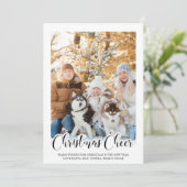 Carte Photo Verticale de Noël à la main (Debout devant)