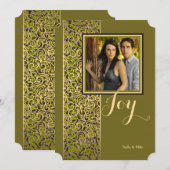 Carte photo verticale Holiday Glitz (Devant / Derrière)