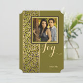 Carte photo verticale Holiday Glitz (Debout devant)