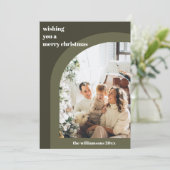 Carte Photo Verticale Moderne à Deux Arches de Cou (Debout devant)