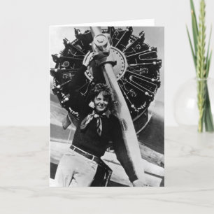 Carte Photo Vintage Amelia Earhart