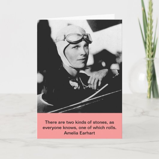 Carte Photo Vintage Amelia Earhart (Devant)