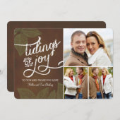 Carte photo Vintage Feuille (Devant / Derrière)