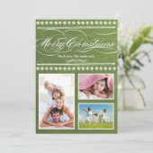 Carte photo vintage moderne Green Chalkboard (Debout devant)