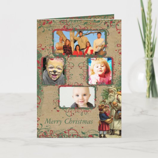 Carte photo vintage Père Noël Christmas 4 (Devant)