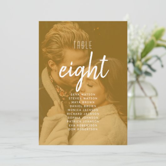 Carte Photo Wedding Seating Chart (Debout devant)