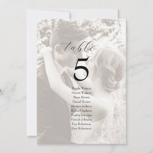 Carte Photo Wedding Seating Chart (Devant)