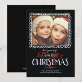 Carte photo Whimsical Merry Little Christmas (Devant / Derrière)