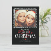 Carte photo Whimsical Merry Little Christmas (Debout devant)