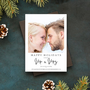 Carte Photo Whimsical MR & MRS Mariage de Noël