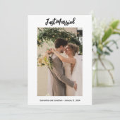 Carte photo White Just Married (Debout devant)