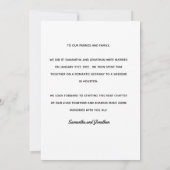 Carte photo White Just Married (Dos)