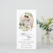 Carte Photo White Mustard Wedding Save The Date Signet (Debout devant)