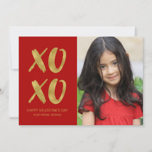 Carte photo XOXO Valentine Brossé Gold Foil