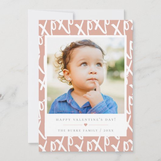 Carte Photo XOXO Valentine moderne (Devant)