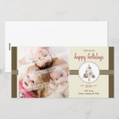 CARTE PHOTOCARD DE NOËL :: arbre à spotty moderne (Devant / Derrière)