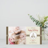 CARTE PHOTOCARD DE NOËL :: arbre à spotty moderne (Debout devant)