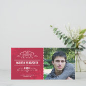 CARTE PHOTOCARTE GRAD moderne carte rouge rouge (Debout devant)