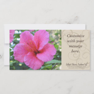 Carte Photocarte Magenta Hibiscus